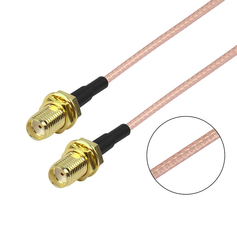 XMSJSIY SMA Pigtail Cable Bare Wire Open End Solder Coaxial Coax Cable SMA Famale Connector PCB Welding RG316 Antenna Extension Wire 0.8M/2.6FT-2 pcs (SMA Female) - Image 3
